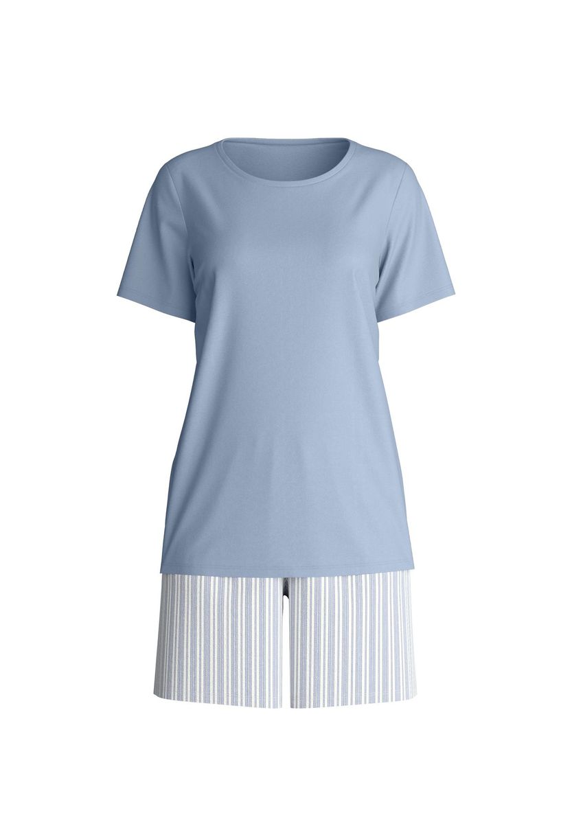 Entspannter kurzer Pyjama-Set in Blau