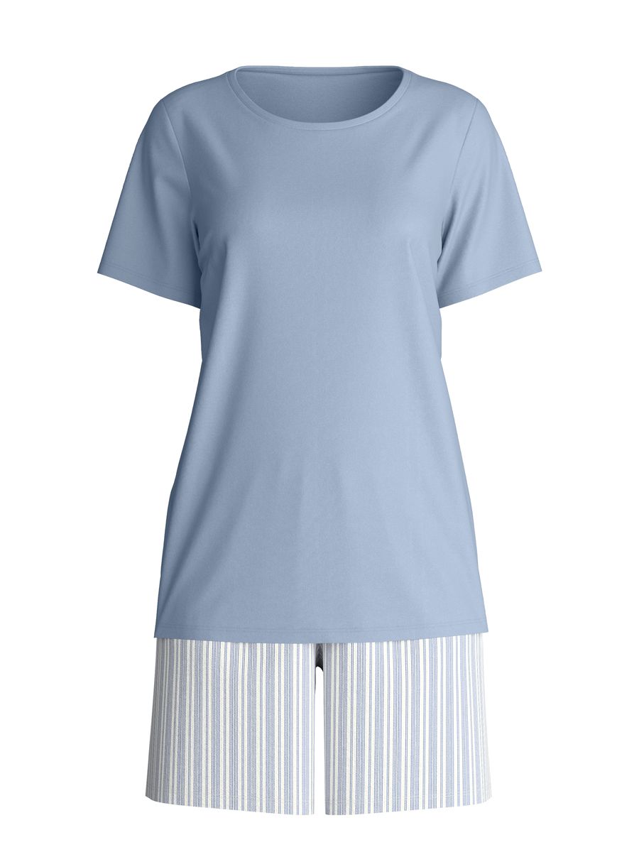Entspannter kurzer Pyjama-Set in Blau