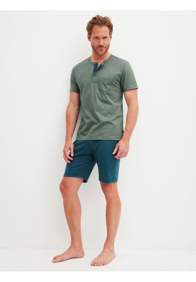 Herren Schlafanzug Set mit kurzen Ärmeln