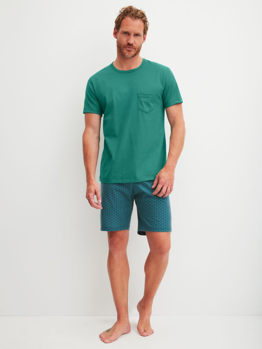 Herren Schlafanzug Set mit kurzen Ärmeln