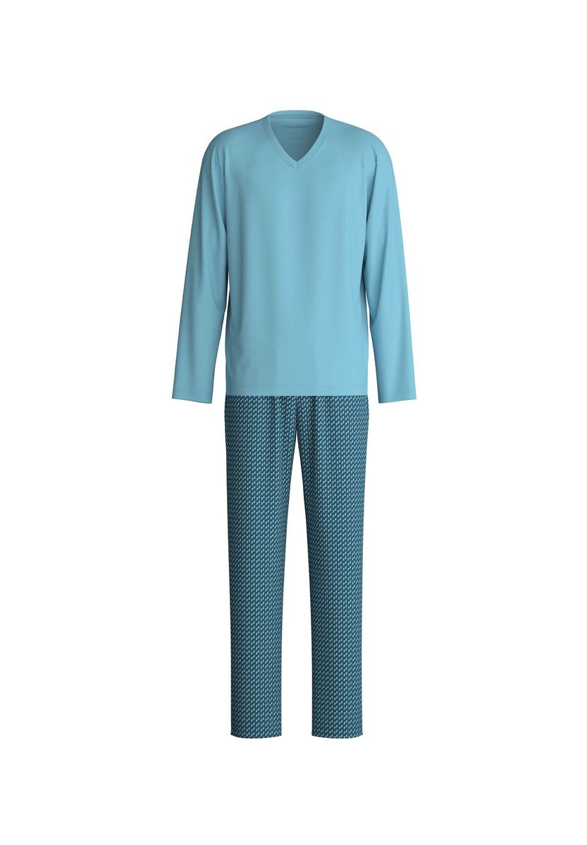 CALIDA Schlafanzug, lang, für Herren, blau, L