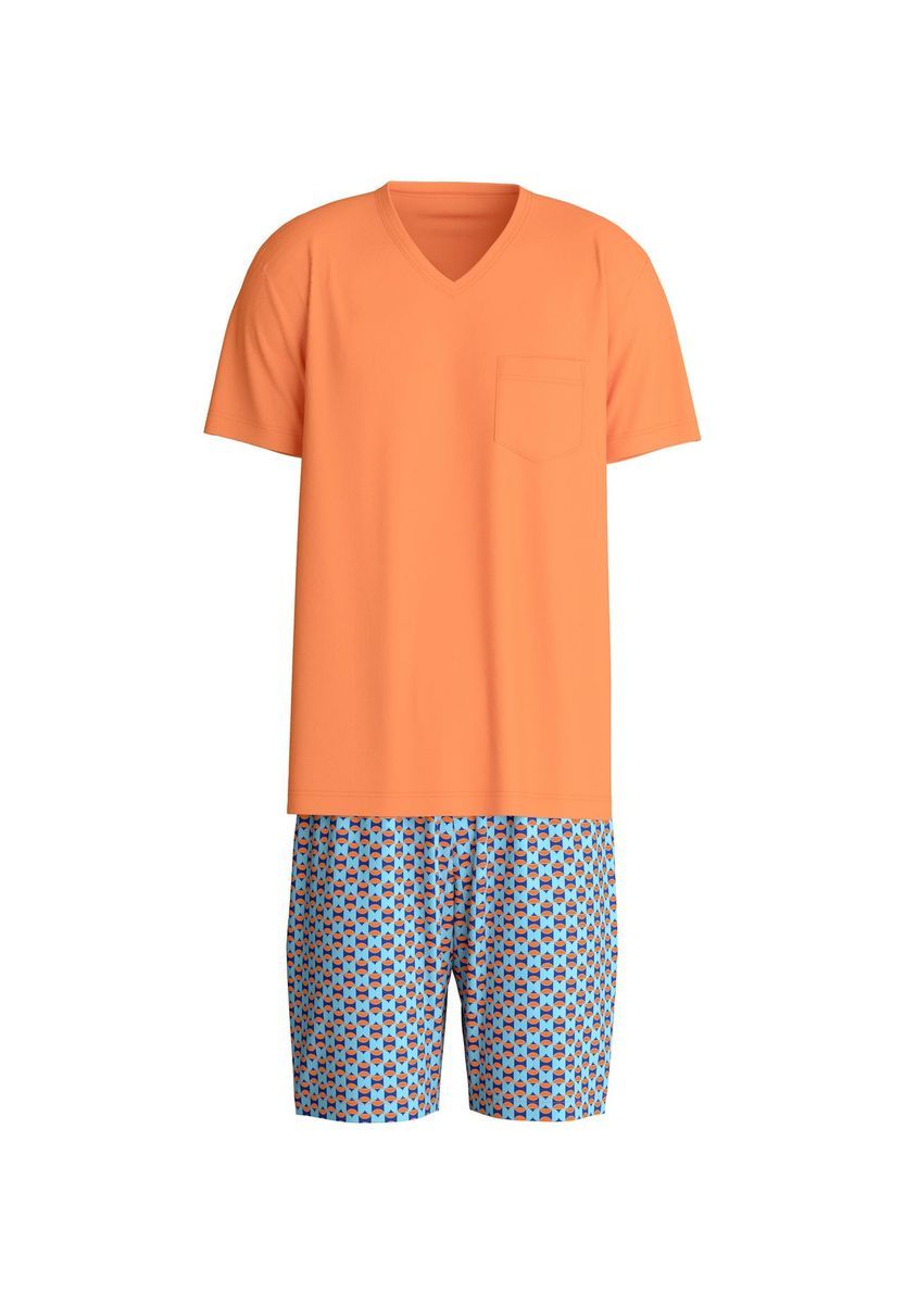 Herren Schlafanzug Kurzarm Set