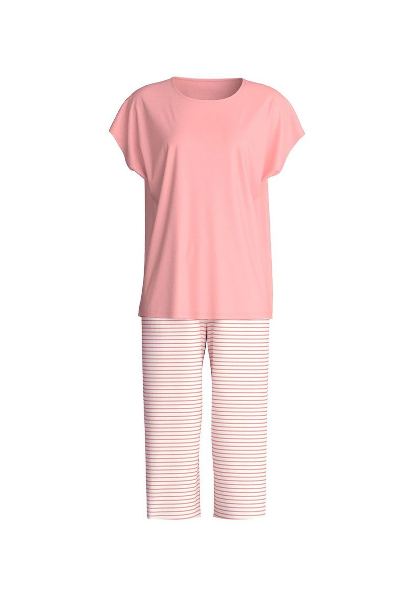 Entspannter Baumwoll-Capri-Pyjama-Set