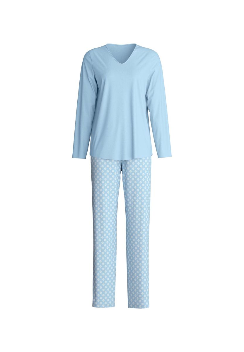 Langärmeliges Pyjama-Set mit Polka Dots