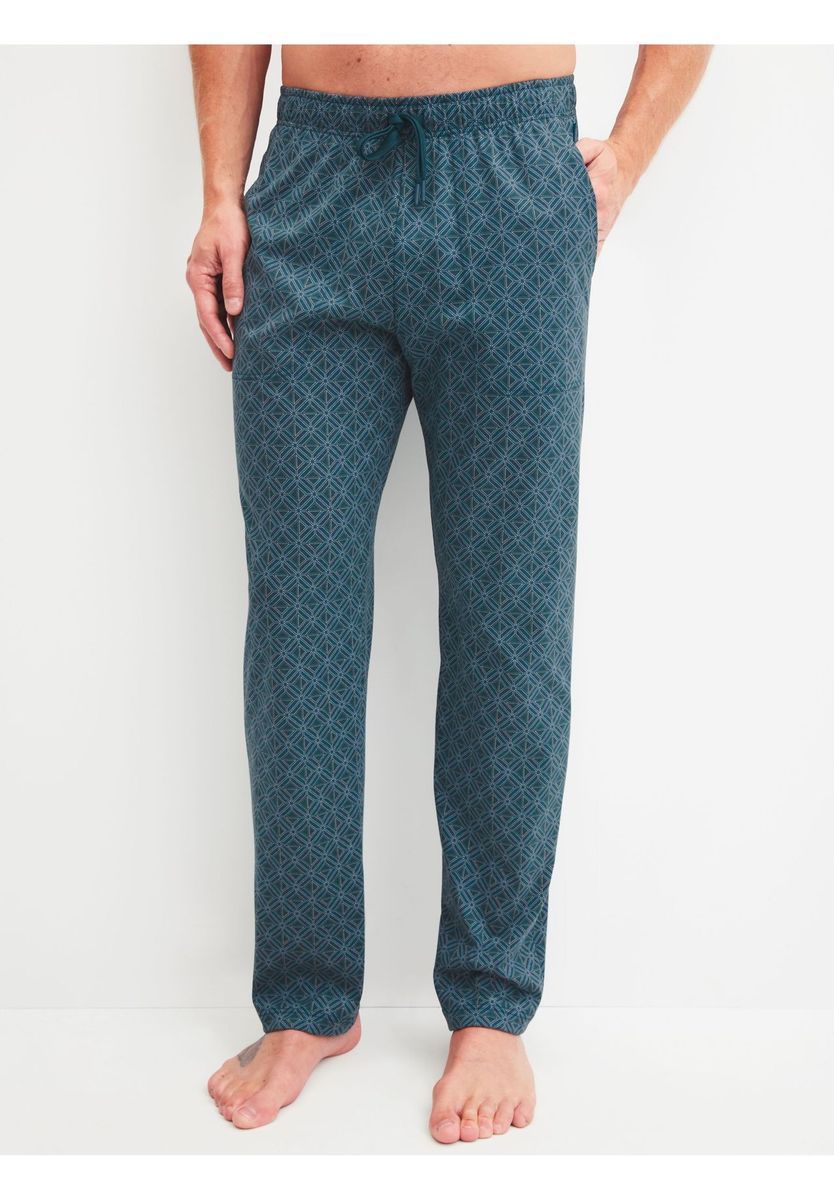 Herren Gemusterte Locker Sitzende Loungewear-Hose
