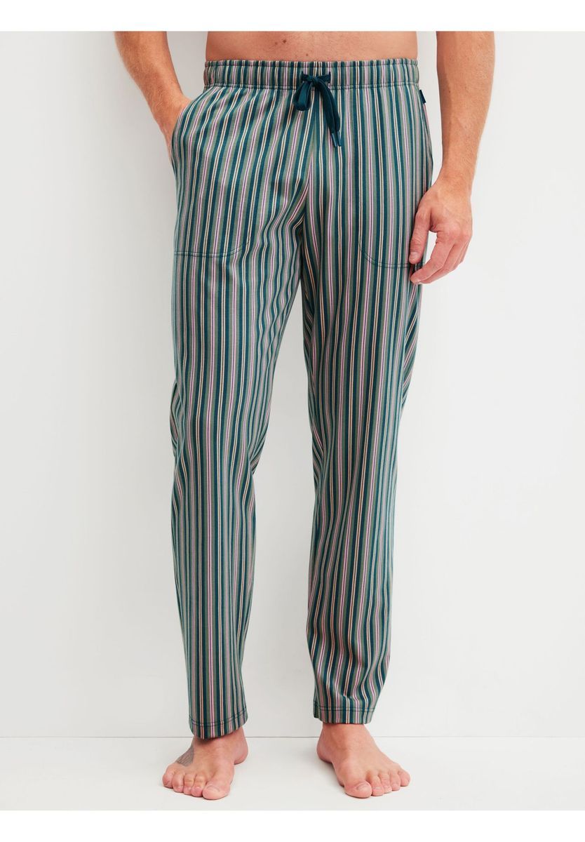 Gestreifte Baumwoll-Freizeithose