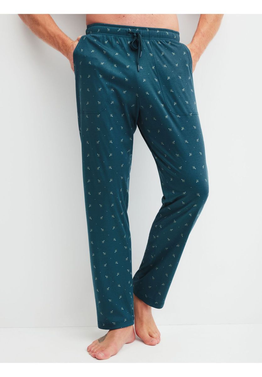 CALIDA Schlafhose, lang, für Herren, türkis, L