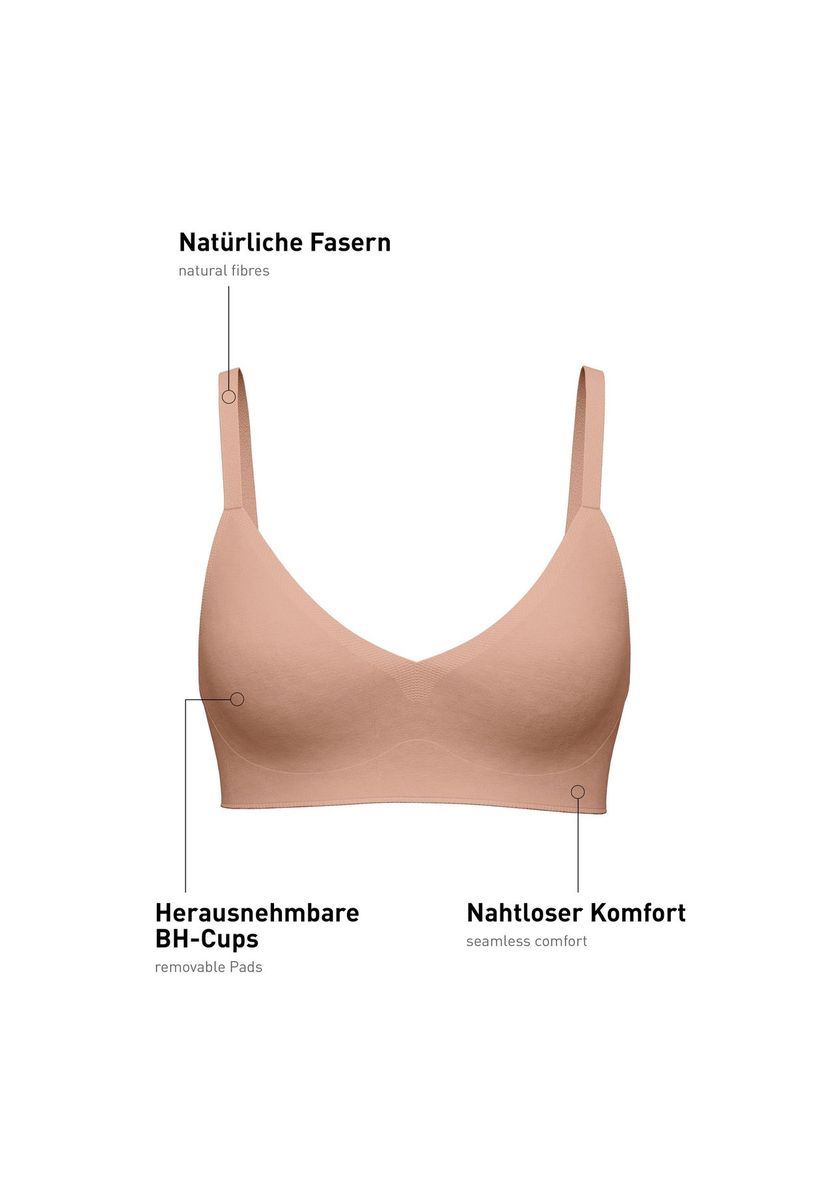 Nahtloser Soft-BH mit herausnehmbaren Polstern