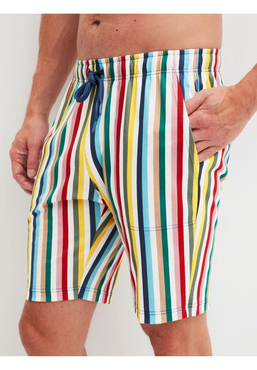 Herren Bunte Gestreifte Loungeshorts