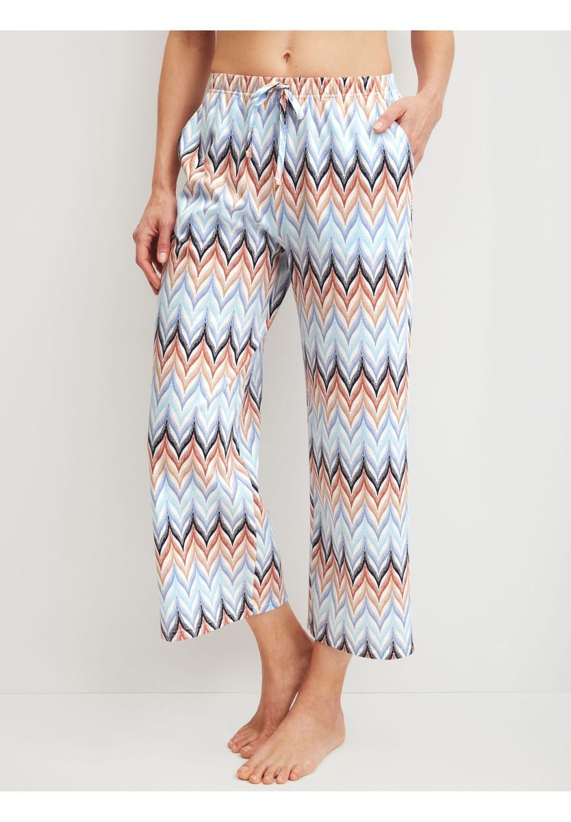 Gemusterte 7/8-Hose aus Baumwolle