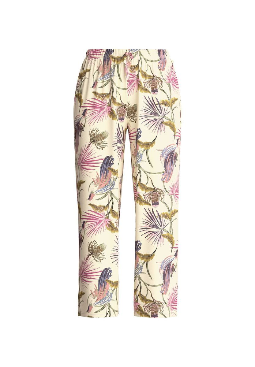 7/8-Pyjamahose mit Blumenmuster