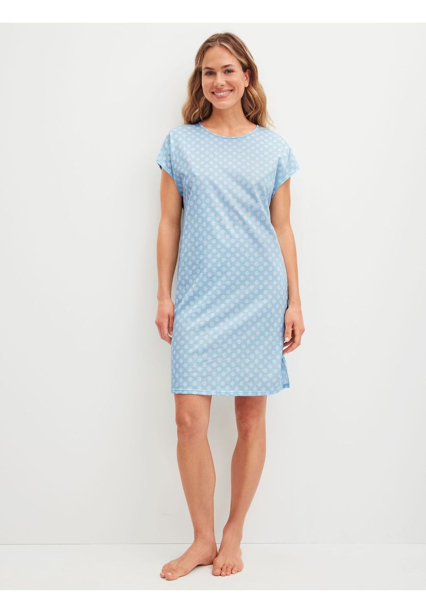 Gepunktetes Kurzarm-Nachthemd