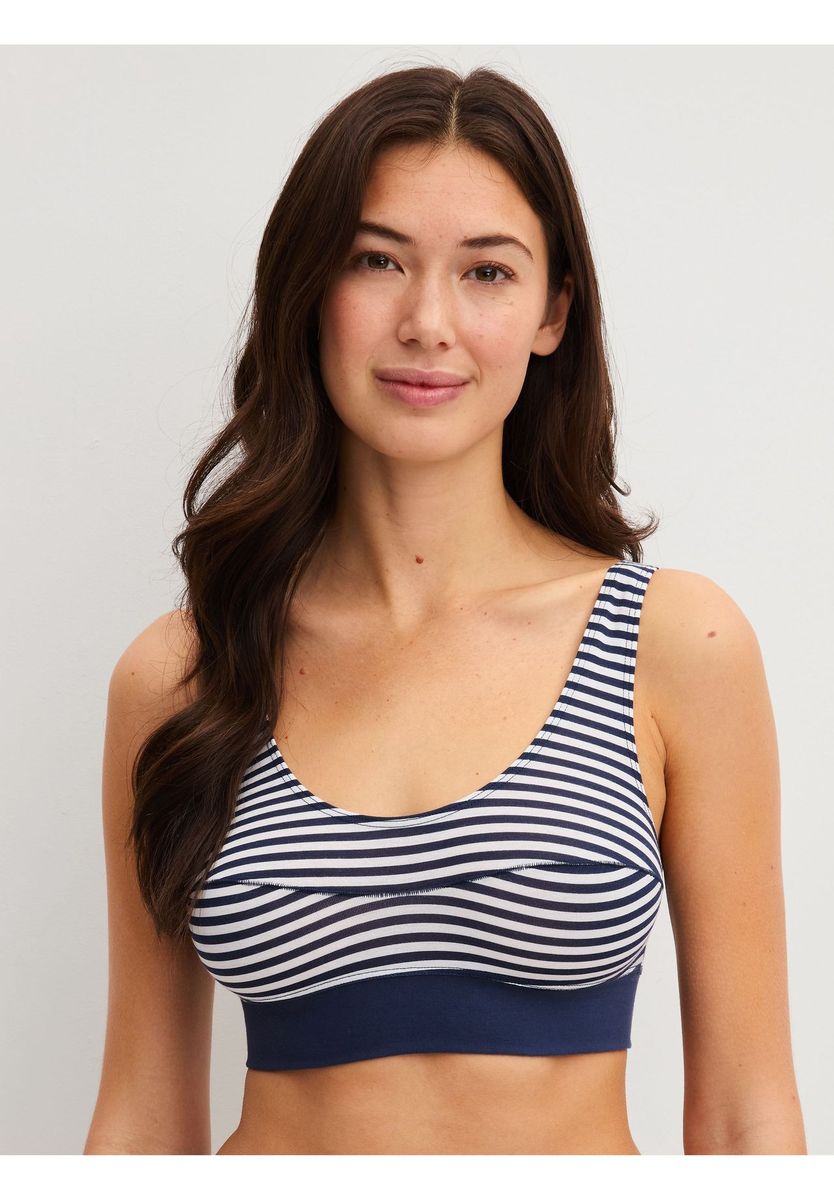 Gestreiftes Bustier mit Softband