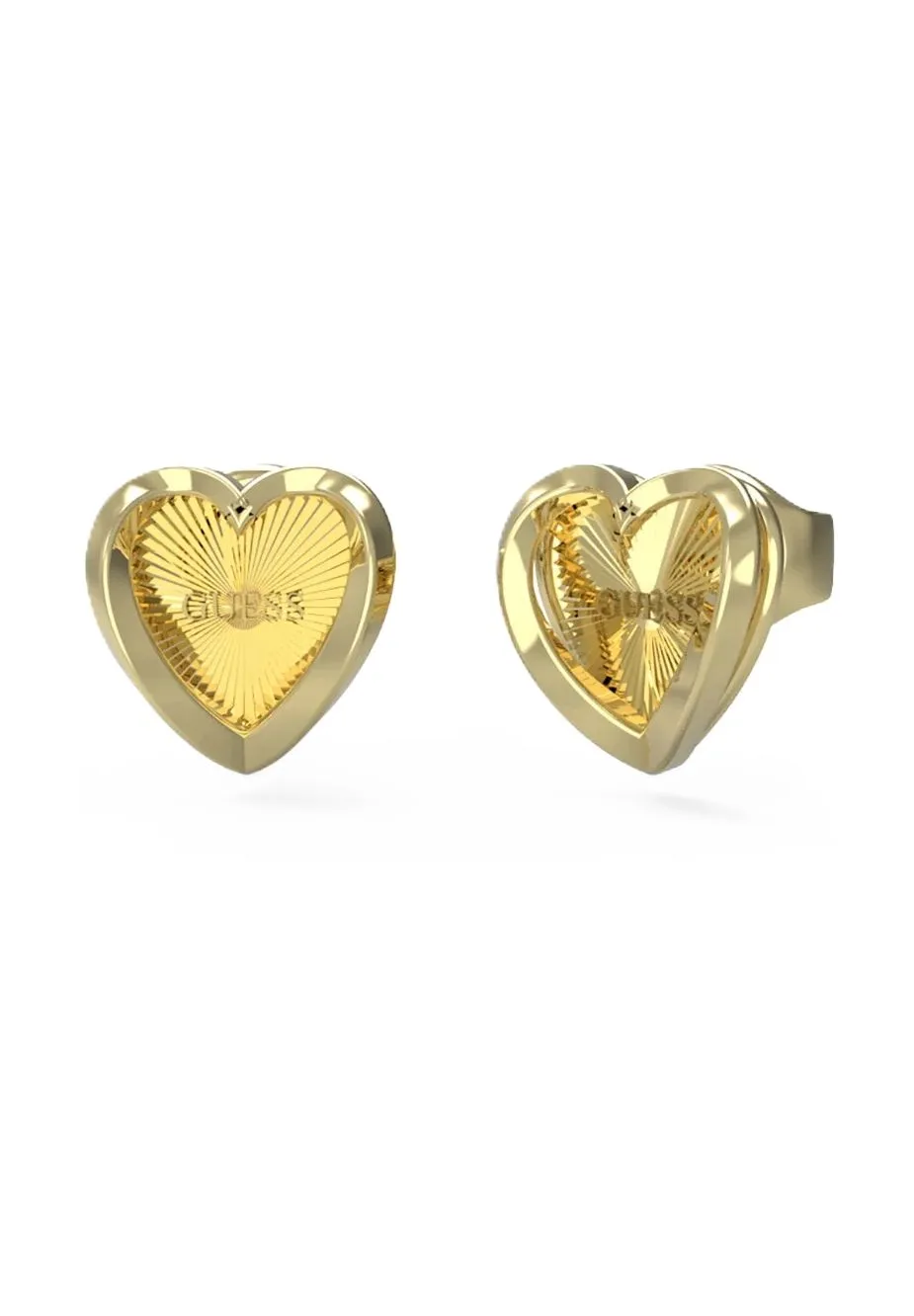 GUESS Damen Ohrstecker, Edelstahl, GELBGOLD, 99