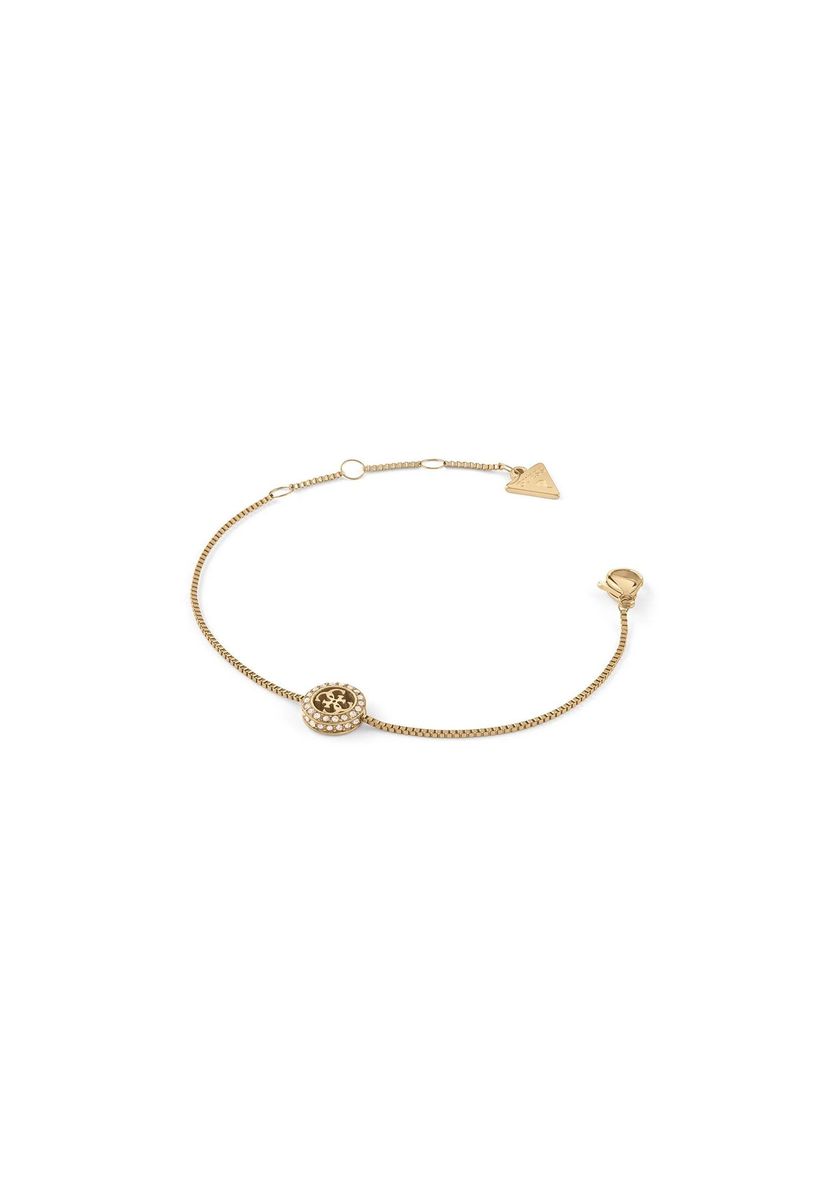 GUESS Damen Armbend "Flowers", Edelstahl, SILBER, 18,5