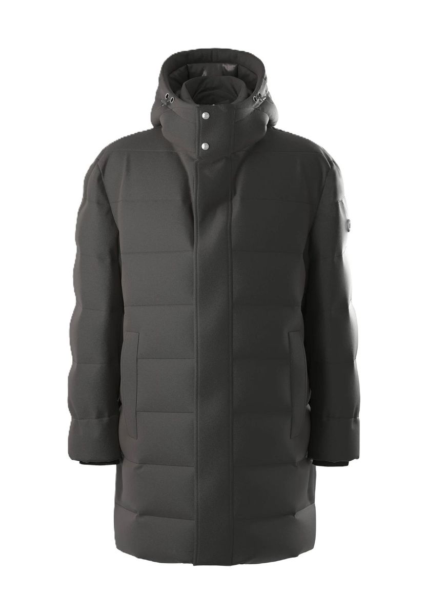 Warmer Herren Steppmantel in langer Form