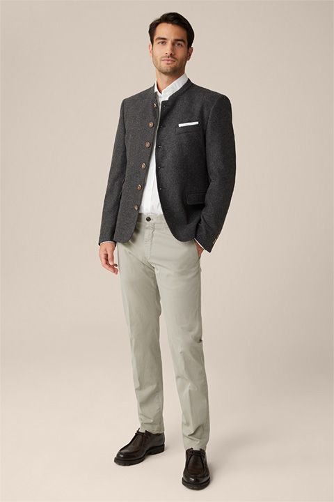 Windsor Maxvorstadt Anthrazit Woll Trachtenjacke Traditioneller Blazer-Stil