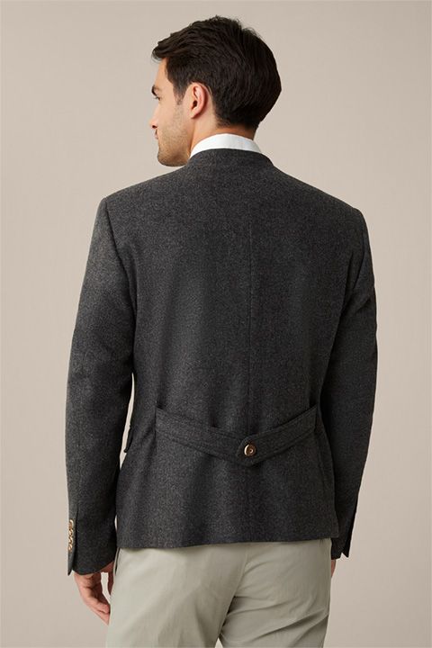 Windsor Maxvorstadt Anthrazit Woll Trachtenjacke Traditioneller Blazer-Stil
