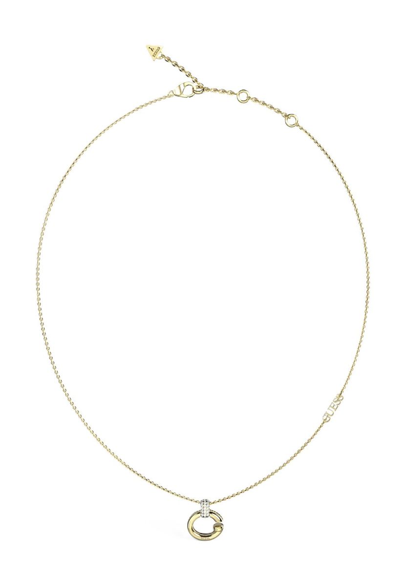 GUESS Kette mit Anhänger, Edelstahl, GELBGOLD, 45