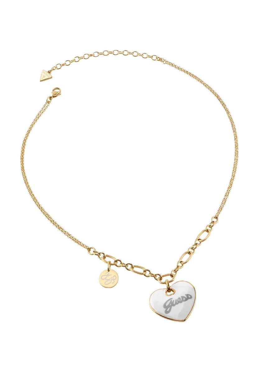 Goldfarbene Halskette mit Herzanhänger