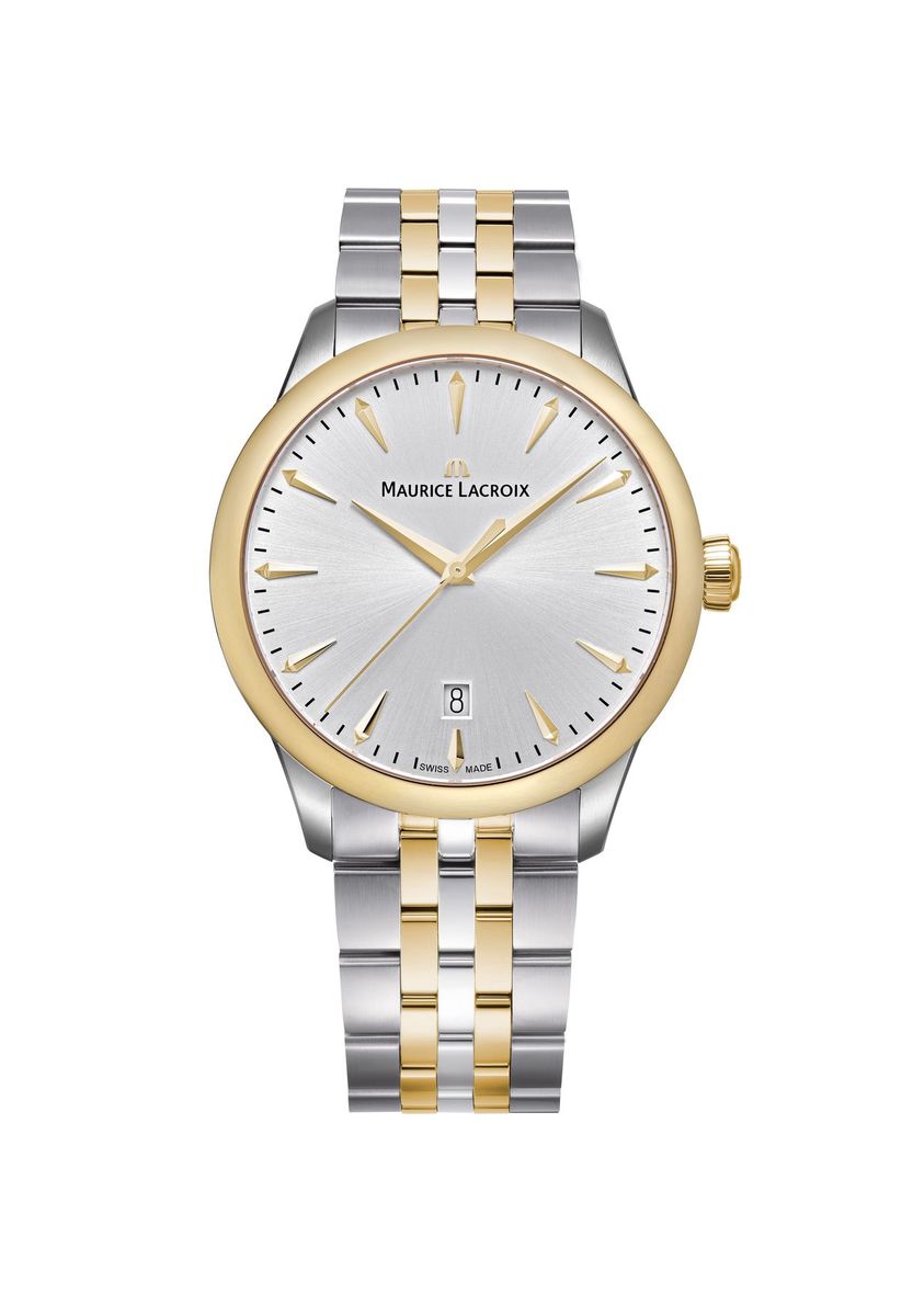 Zweifarbige Edelstahluhr