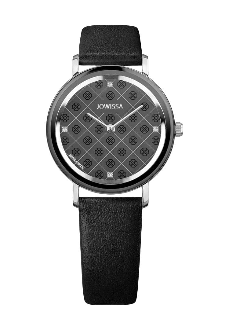 Elegante Damenuhr mit gemustertem Zifferblatt