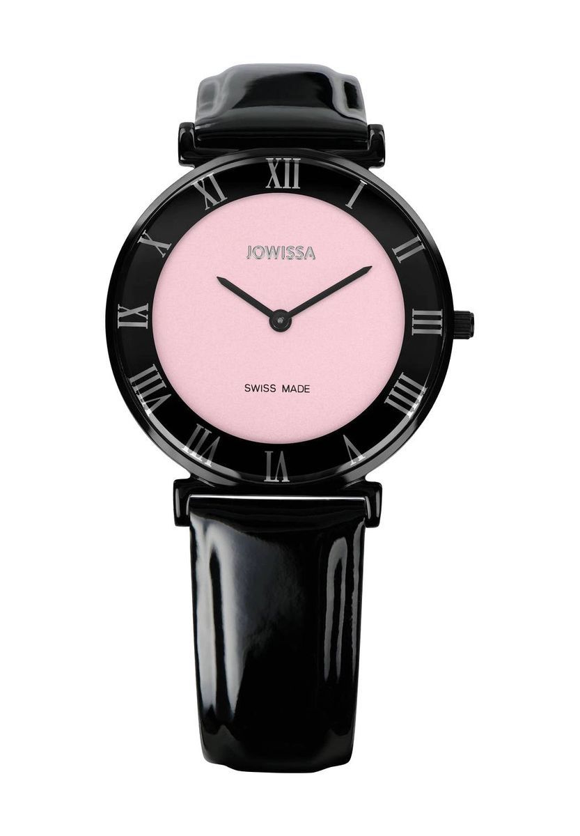 Elegante Schwarz-Rosa Armbanduhr