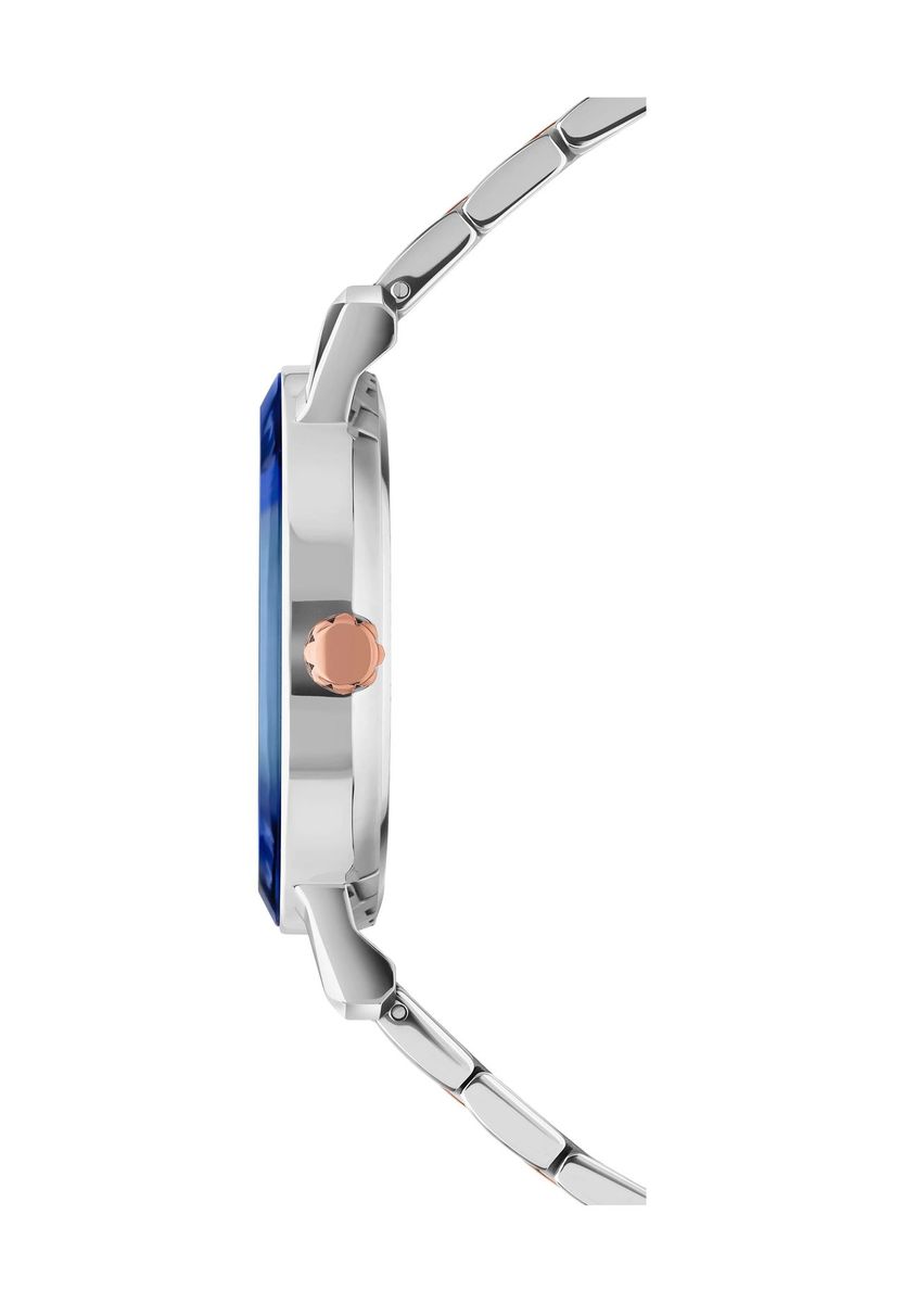 Zweifarbige Herrenuhr aus Edelstahl