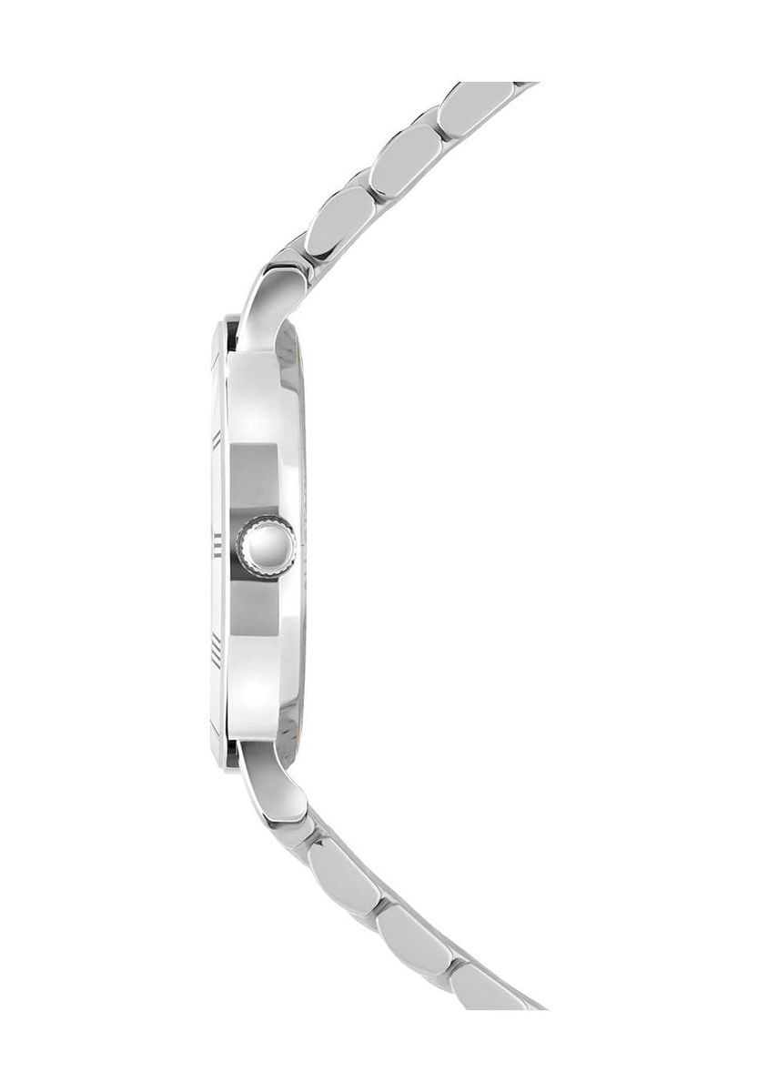 Elegante Silberfarbene Minimalistische Uhr