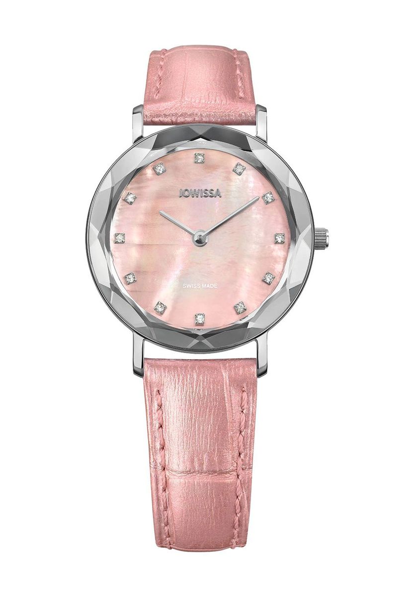 Elegante Damenuhr mit rosa Armband