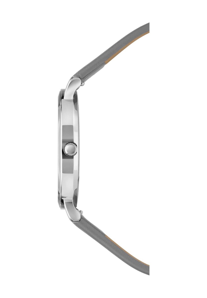 Minimalistische silberfarbene Damenarmbanduhr