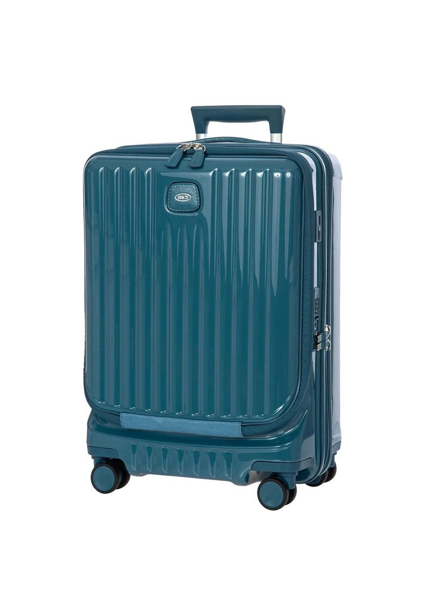BRIC'S Positano 4 Rollen Kabinentrolley 55 cm mit Dehnfalte, grün,