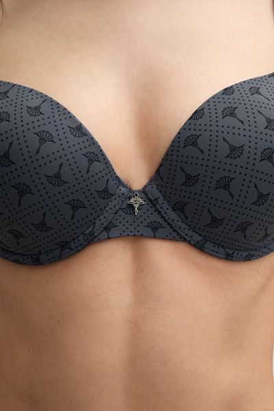 Cornflower Sensation Schalen-BH Anthrazit Nahtloser, gepolsterter Cup