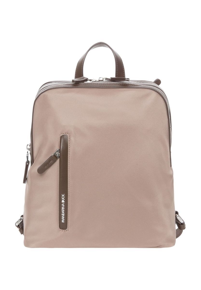 Eleganter zweifarbiger Rucksack mit Lederakzenten