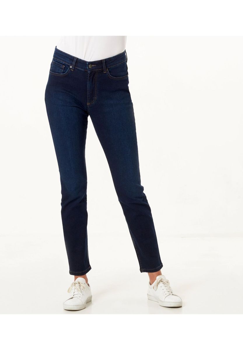 Schmal geschnittene Jeans in dunkler Waschung