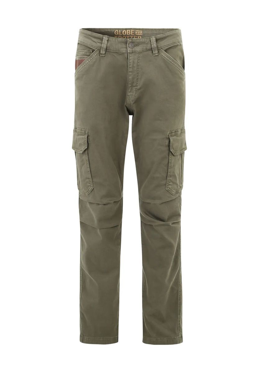 GLOBETROTTER Cargohose, aufgesetzte Taschen, für Herren, grün, 38/30