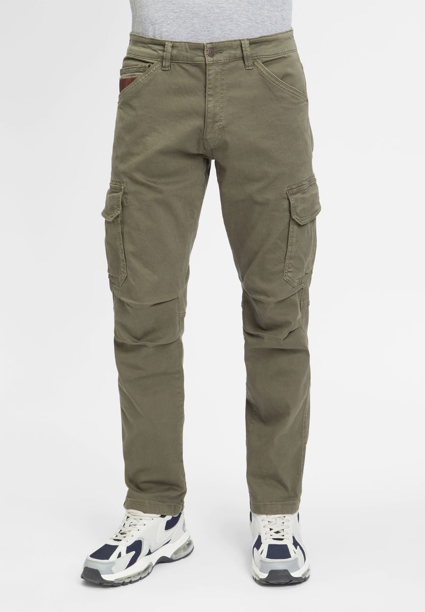 GLOBETROTTER Cargohose, aufgesetzte Taschen, für Herren, grün, 38/30