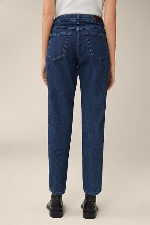 Windsor Mom-Jeans in Blue washed aus Bio-Baumwoll-Denim