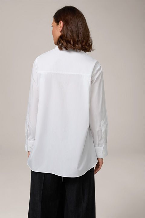 Windsor Weiße Popeline Baumwolle Langarm Hemdbluse