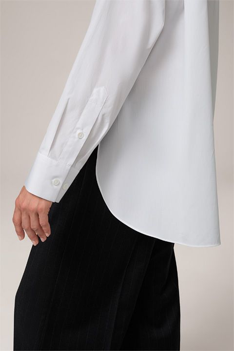 Windsor Weiße Popeline Baumwolle Langarm Hemdbluse