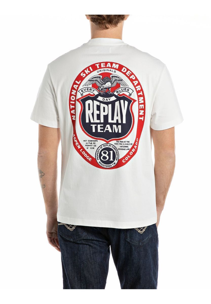 Klassisches Baumwoll-T-Shirt mit Rundhalsausschnitt