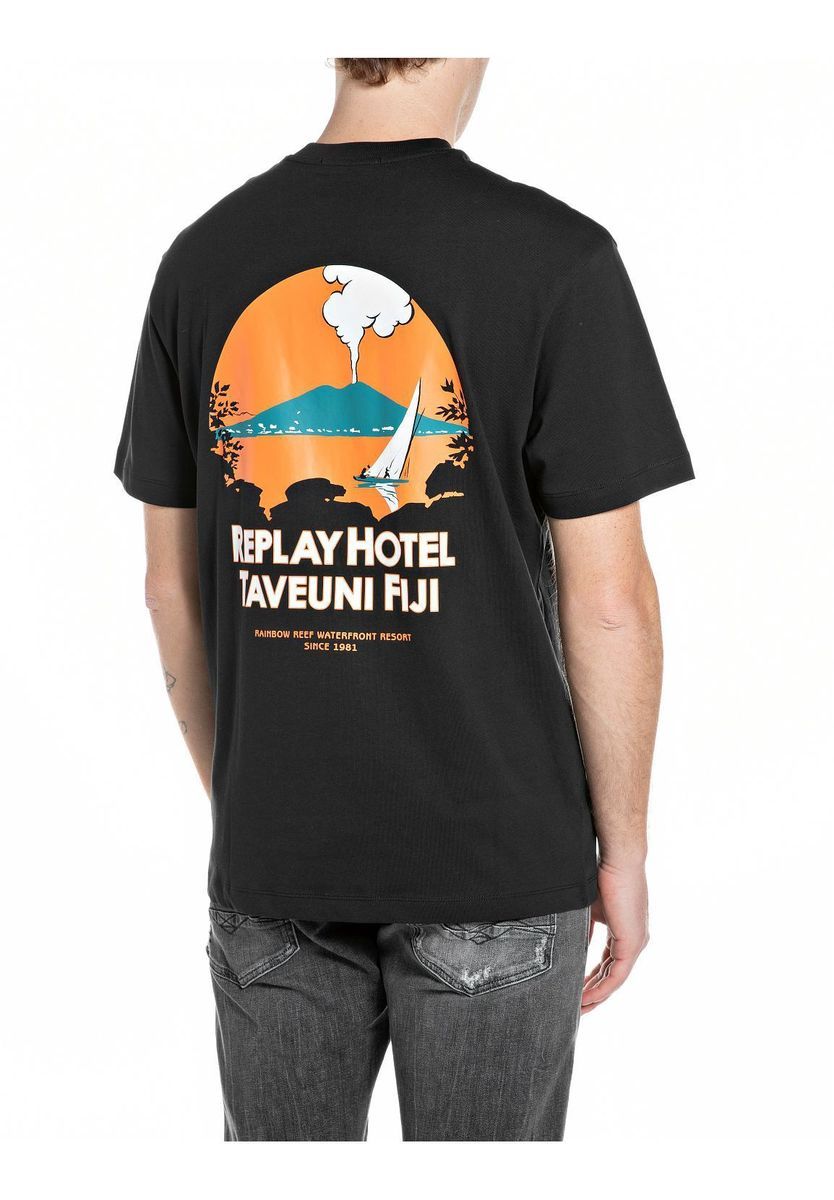 Klassisches Baumwoll-T-Shirt mit Grafikprint