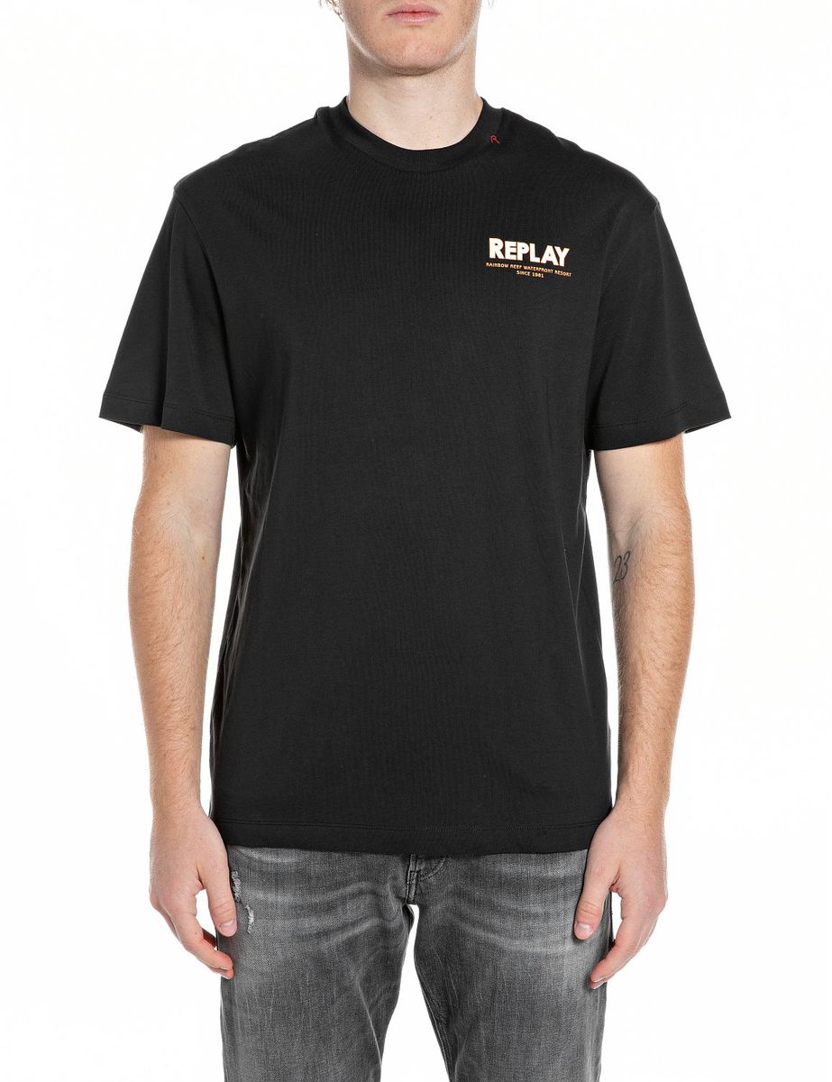 Klassisches Baumwoll-T-Shirt mit Grafikprint