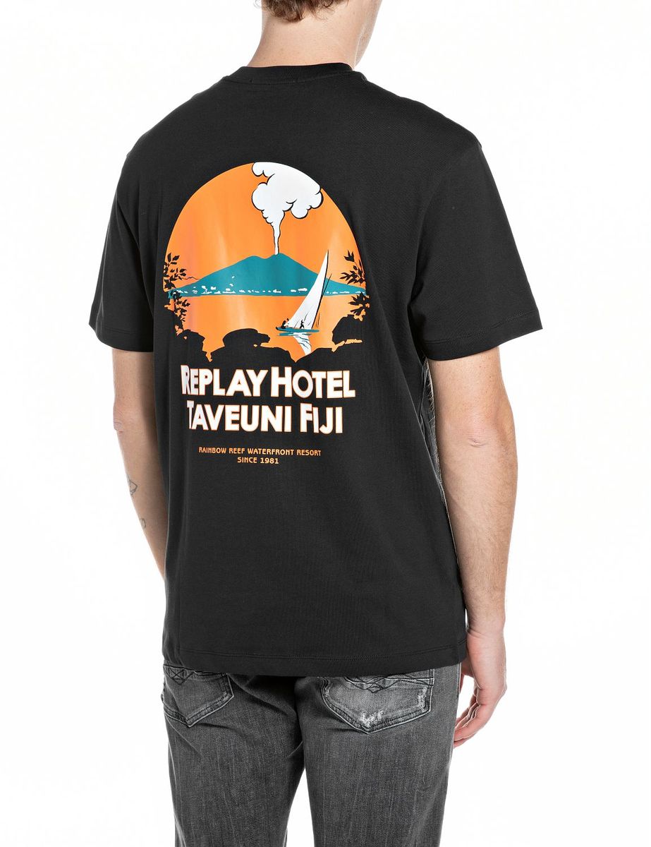 Klassisches Baumwoll-T-Shirt mit Grafikprint