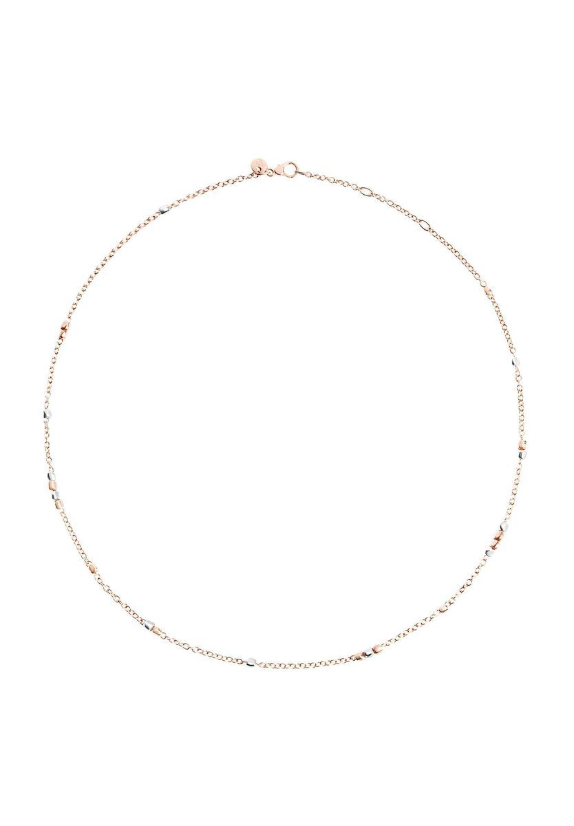 Zweifarbige Halskette mit Granelli-Elementen