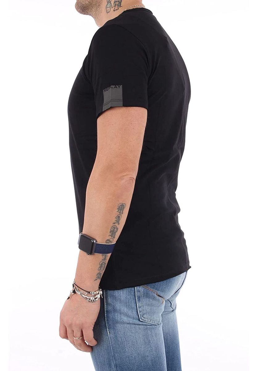 Klassisches Baumwoll-T-Shirt mit Rundhalsausschnitt