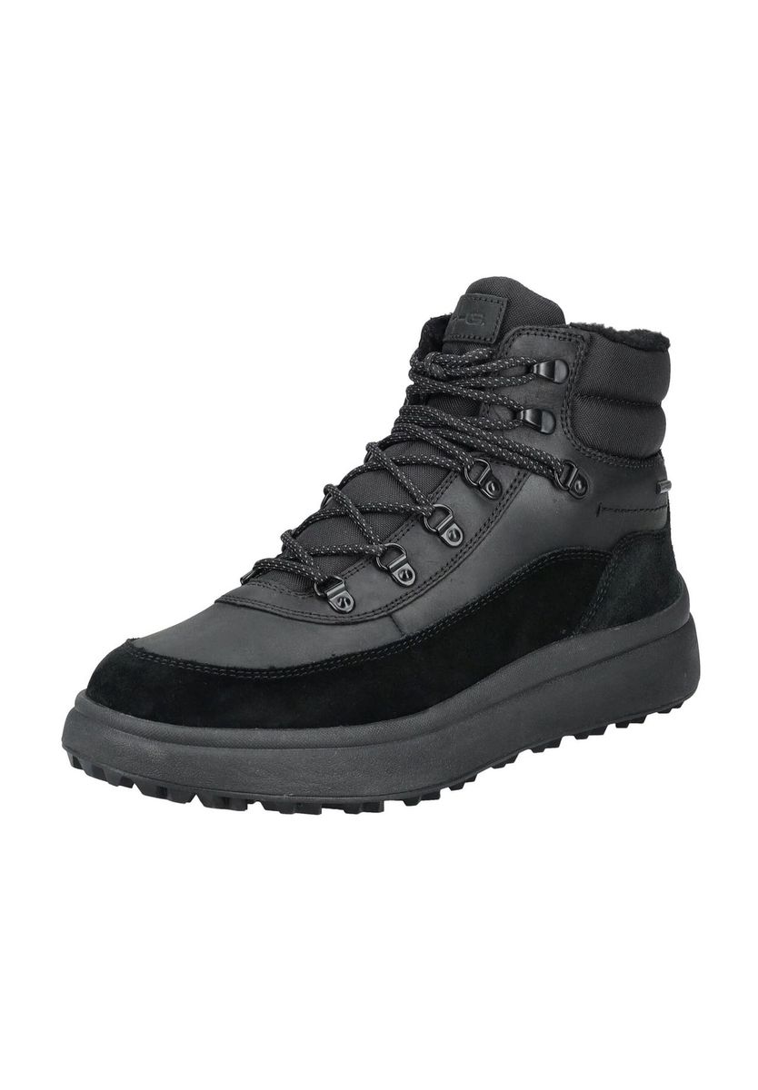 Herren Gefütterter Schwarzer Winterstiefel