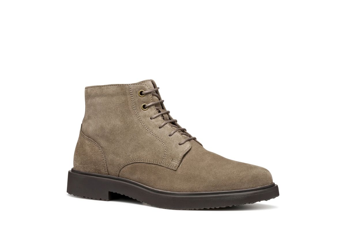 Schnürstiefelette aus Wildleder