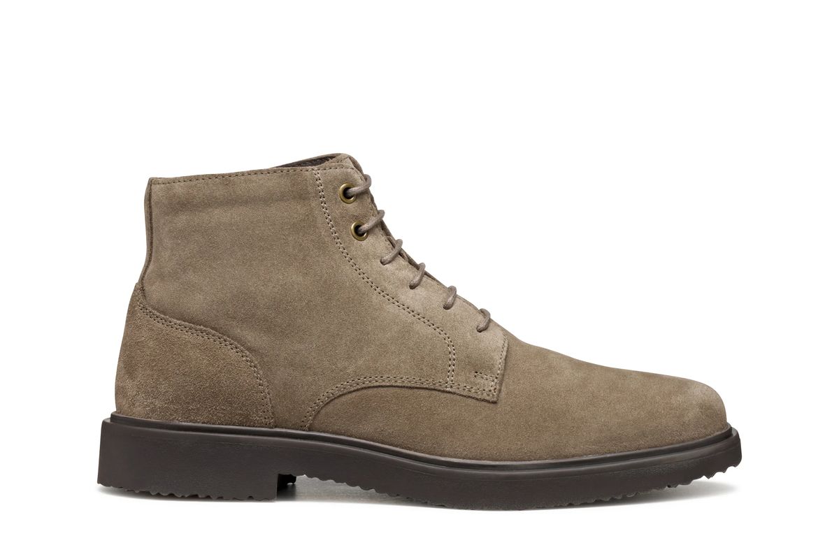 Schnürstiefelette aus Wildleder