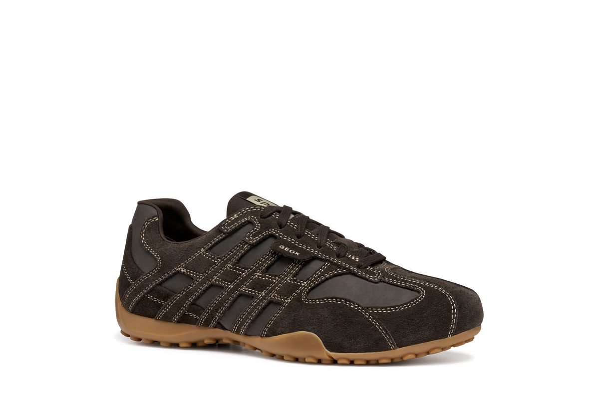 Brauner lässiger Leder-Sneaker für Herren